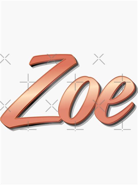 Zoe Zoey Name Sticker For Sale By Projectx Redbubble