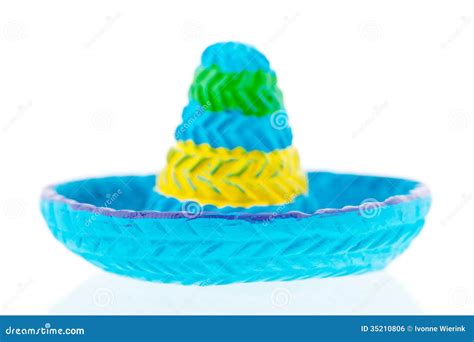 Blue sombrero stock photo. Image of straw, spanish, tourism - 35210806