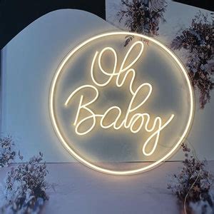 Neon Sign Custom , Neon Sign Oh Baby ,neon Sign Art, Kid's Bedroom Decor , Neon Sign Wedding ...