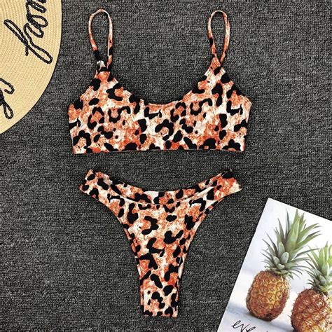 Sexy Snake Print Bikini 2019 Swimwear Women Thong Brazilian Bikinis Set Swimsuit Swimming For