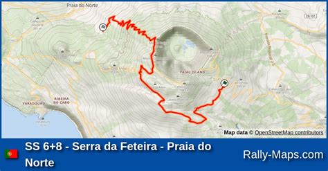 SS 6 8 Serra Da Feteira Praia Do Norte Stage Map Rali Ilha Azul