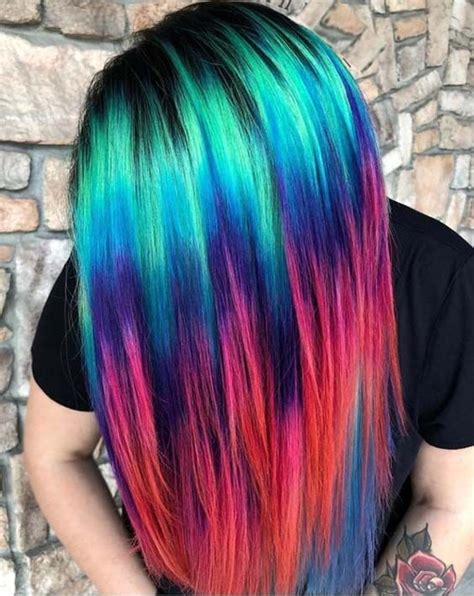 Stunning Multi Colored Long Hair For Celebrities Dimensional Hair Color Dramatic Hair Long