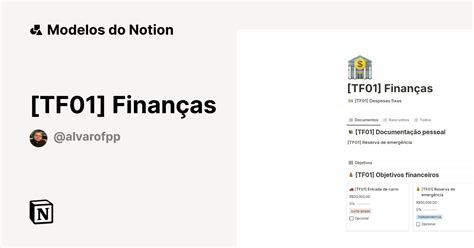 Modelo TF01 Finanças Marketplace do Notion