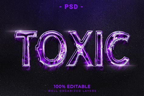 Toxic Editable Premium 3d Psd Text Effect Deeezy