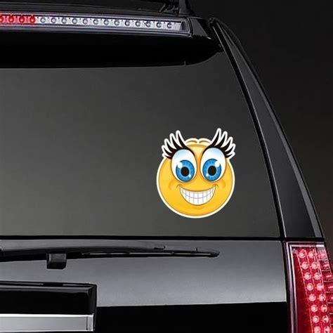 Crazy Blue Eyes Big Smile Emoji Sticker