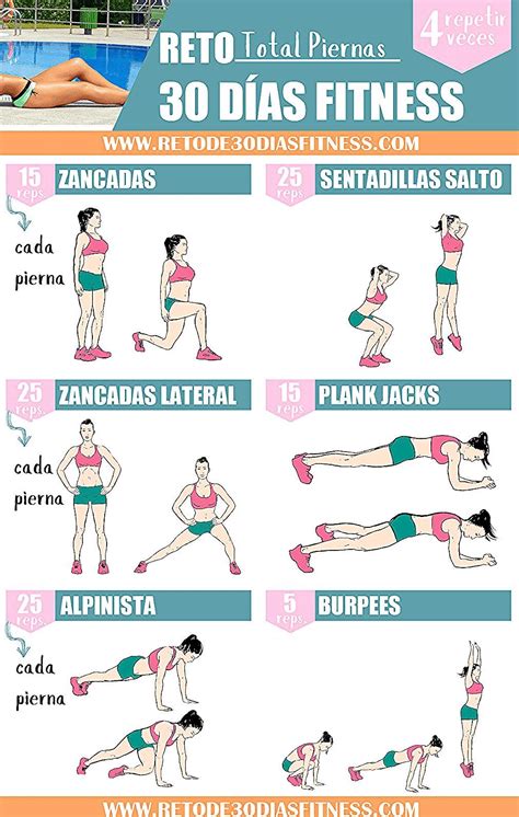 Piernas Bonitas Y Tonificadas Workouts Fitness Reto De 30 Días