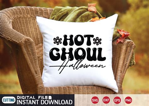 Hot Ghoul Halloween Retro Svg Design Graphic By Craftstore Creative Fabrica