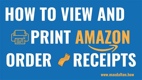 How To View And Print Amazon Order Receipts Youtube