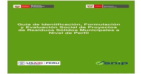 Pdf Guía De Identificación Formulación Y Evaluación Social De Pdfslidenet