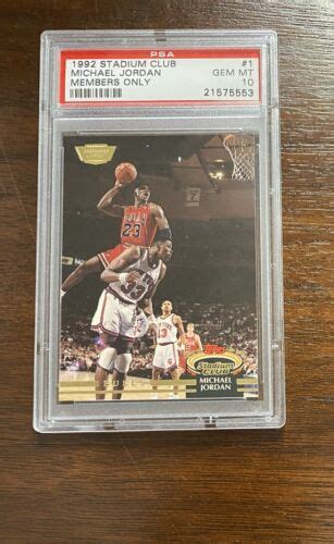 Topps Stadium Club Members Only Michael Jordan Psa Gem