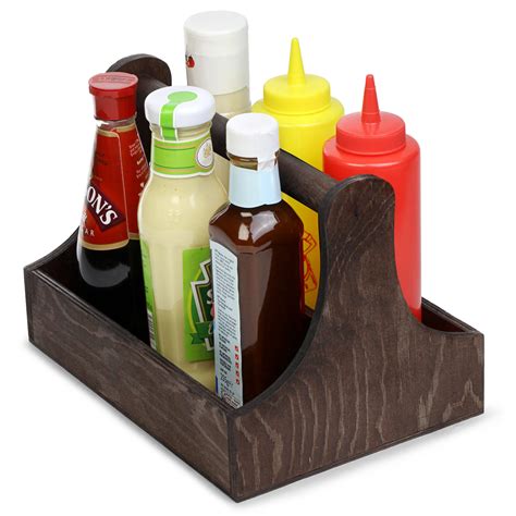 Pine Condiment Caddy Table Tidy