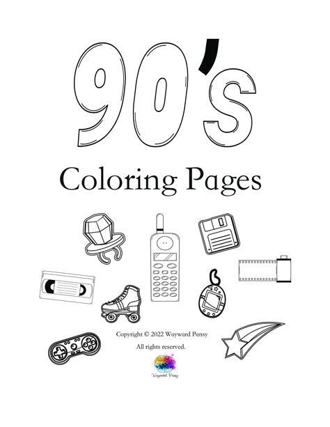 Printable 90's Coloring Pages - Etsy