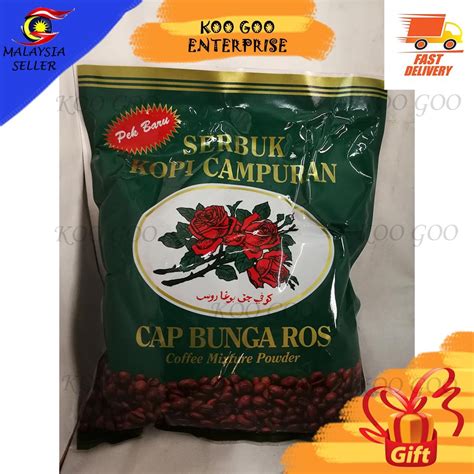 Cap Bunga Ros Serbuk Kopi Campuran 800g KASAR HALUS Product Malaysia