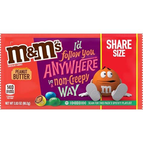 Mandms Peanut Butter Milk Chocolate Candy 283 Oz Share Size Bag