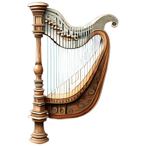 Irish Harp Digital Graphic Creative Fabrica