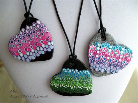 Ciondoli Cuore Murrina Polymer Clay Pendants Hearts Flickr