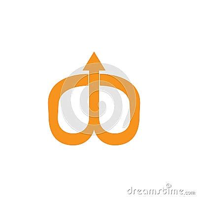 Abstract Letter B Bow Arrow Overlapping Logo Vector Cartoondealer