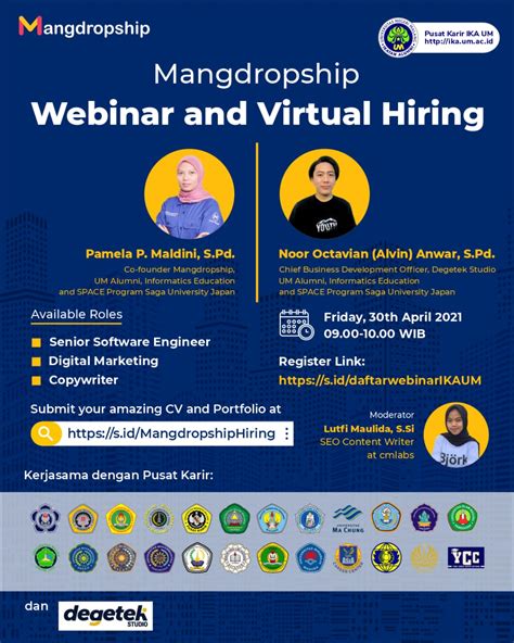 Webinar And Virtual Hiring IKA UM X Mangdropship Fakultas Teknik UM