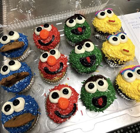 Sesame Street Cupcakes Piazzas Bakery