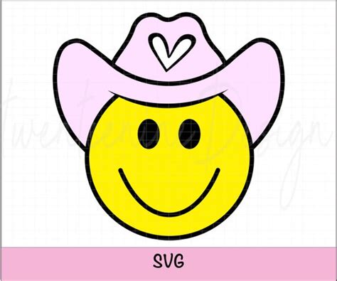 Cowboy Hat Svg Smiley Face Svg Diy Smiley Face Shirt Cricut Etsy Finland