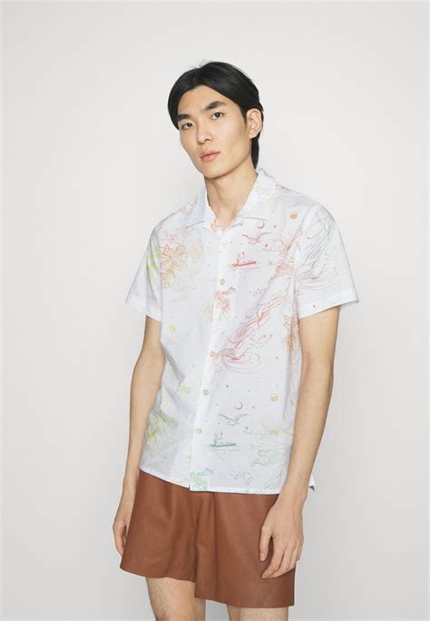 Ps Paul Smith Casual Fit Shirt Hemd White Multi Coloured Weiß