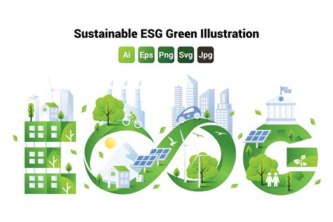 Sustainable Esg Green Illustration Graphic By Innni Creative Fabrica