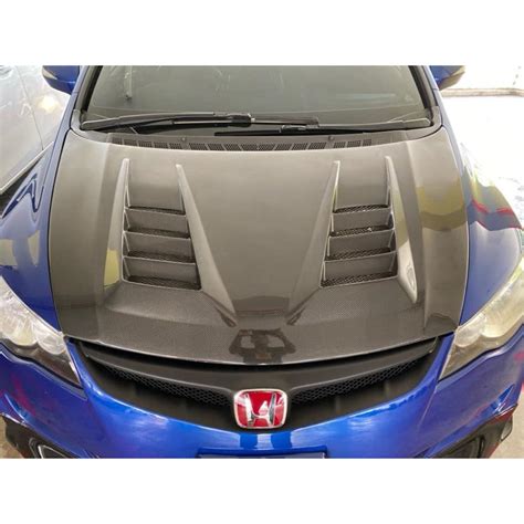 Honda Civic Fb Js Racing Carbon Fiber Front Bonnet Hood