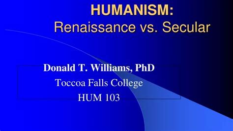 PPT - HUMANISM: Renaissance vs. Secular PowerPoint Presentation, free ...