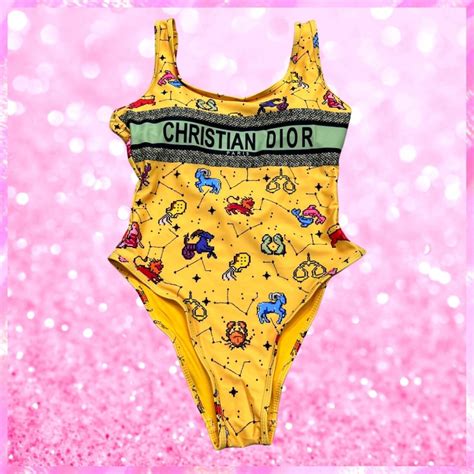 Monogram Astrology Swimsuit In Yellow Pink Sugar Bikini