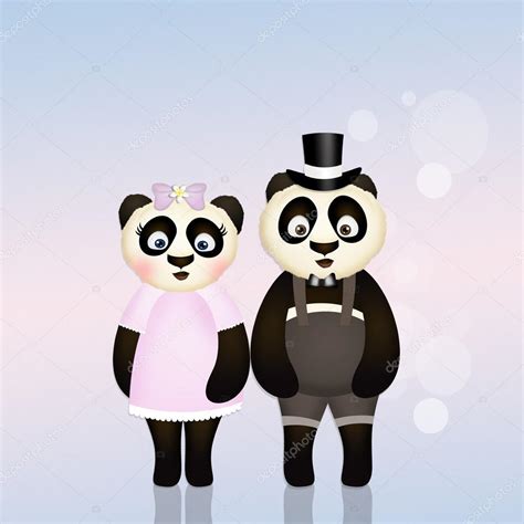 Cute Panda Couple — Stock Photo © Adrenalina 106215466