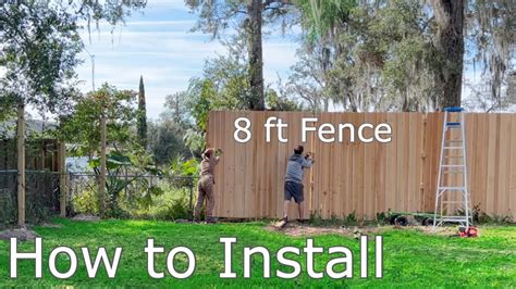 How To Install 8ft Wooden Fence Youtube