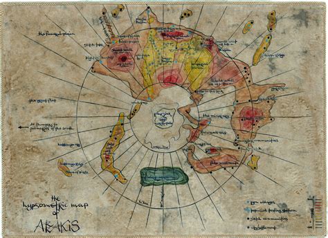 Arrakis map from “Dune” hand drawn map – Curiosity Shop