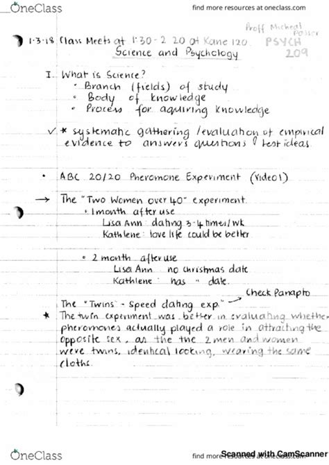 PSYCH 209 Lecture 1 PSYCH 209 Notes ALL LECTURES OneClass