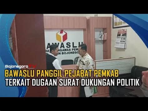 Bawaslu Panggil Pejabat Dinas Kominfo Bojonegoro Terkait Dugaan Surat