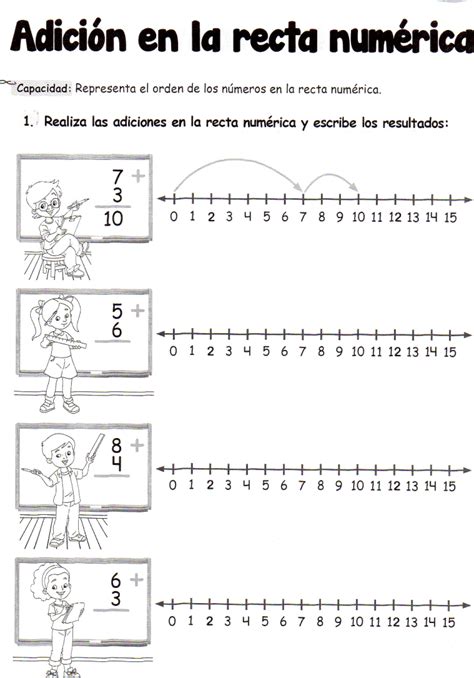 Adición en la recta numérica: 5 años - Material de Aprendizaje | Recta ...