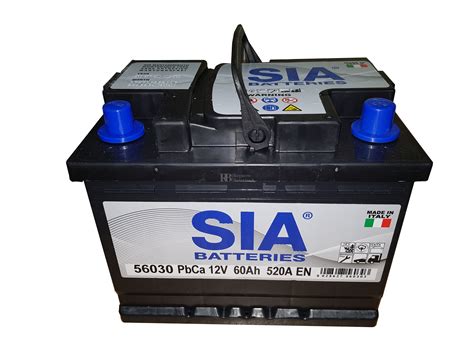 Batería de arranque 12 Voltios 60 Ah EN 520A SIA BATTERY 242x175x190