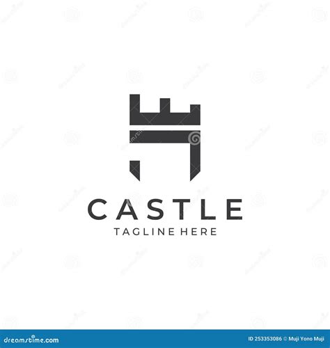 Castle Logo Silhouette Castle Logo With Shield Combination Design