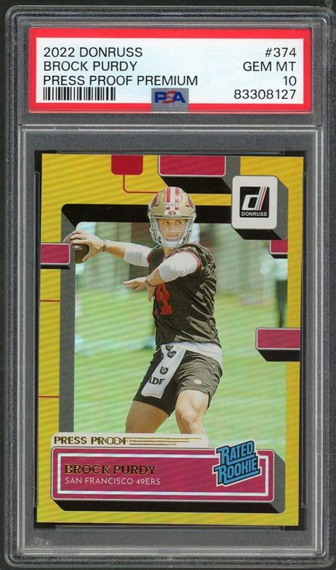 Brock Purdy 2022 Donruss 374 Press Proof Premium Price Guide Sports