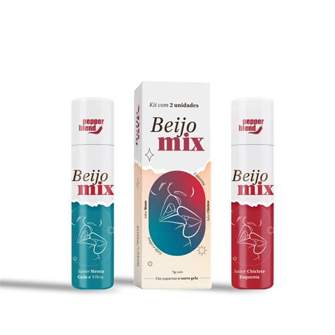 Beijo Mix Kit Chiclete Esquenta Menta Gela Vibra G Cada Pepper Blend Hot Sul