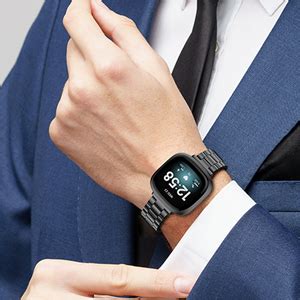 Toyouths Metal Strap Compatible With Fitbit Versa Versa Sense