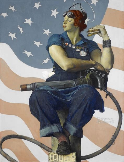 Rosie The Riveter Norman Rockwell Oils 1943 Rart