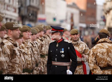 Inspection Of The Troops By The 2nd Battalion Mercian Regiment With The