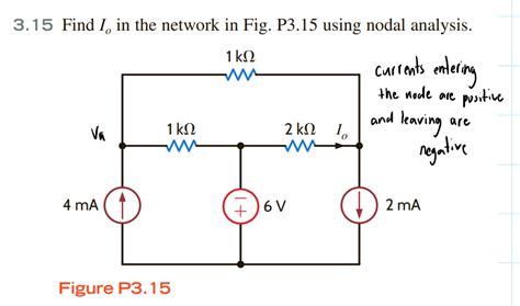 Solved 3 15 Find I In The Network In Fig P3 15 Using Nodal Chegg