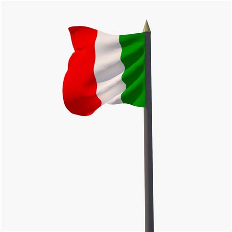 Italian Flag Italy Animated 3d Model 9 Max Fbx Obj Free3d