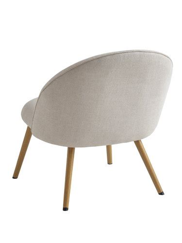 Fauteuil Thorup Tissu Beige Coloris Ch Ne Jysk