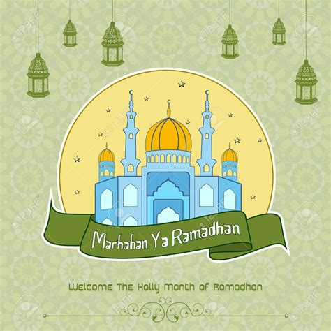 marhaban ya ramadhan gambar kartun masjid png  koleksi gambar