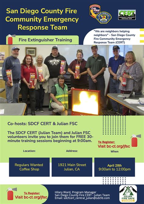 Julian Fire Extinguisher Training Fire Safe Council Of San Diego County