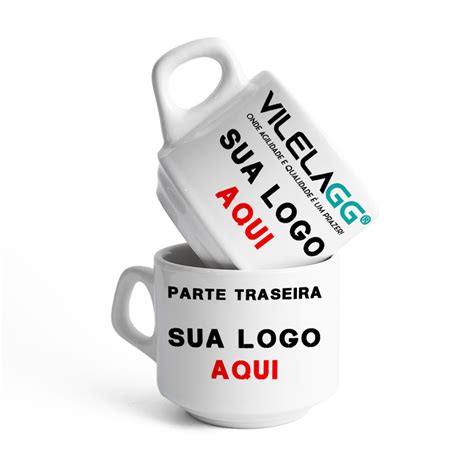 Adesivo Para Xicara De Porcelana - Xícara de Porcelana 180ml Personalizada Com sua Logo Marca