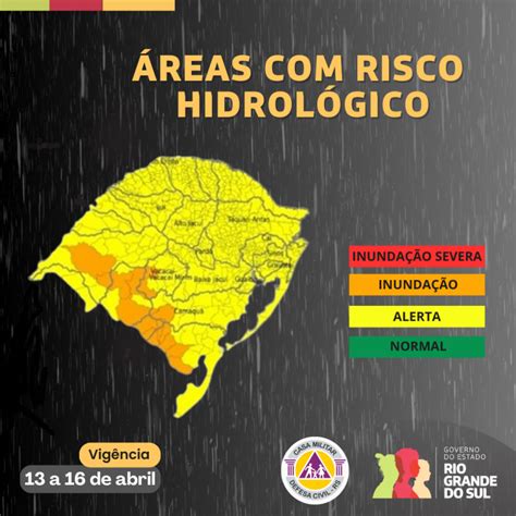 AreÁs Com Risco HidrolÓgico Defesa Civil Do Rio Grande Do Sul