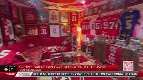 Couple builds ultimate 49ers fan cave - YouTube